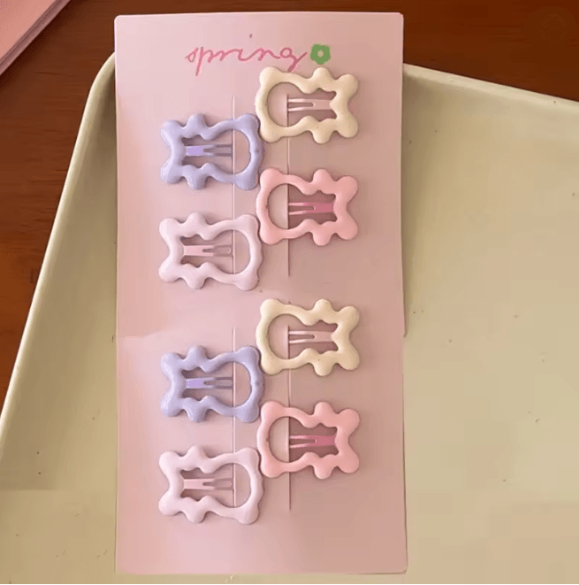 Frosted Star Mini Hair Clips Set 10