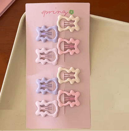 Frosted Star Mini Hair Clips Set 10