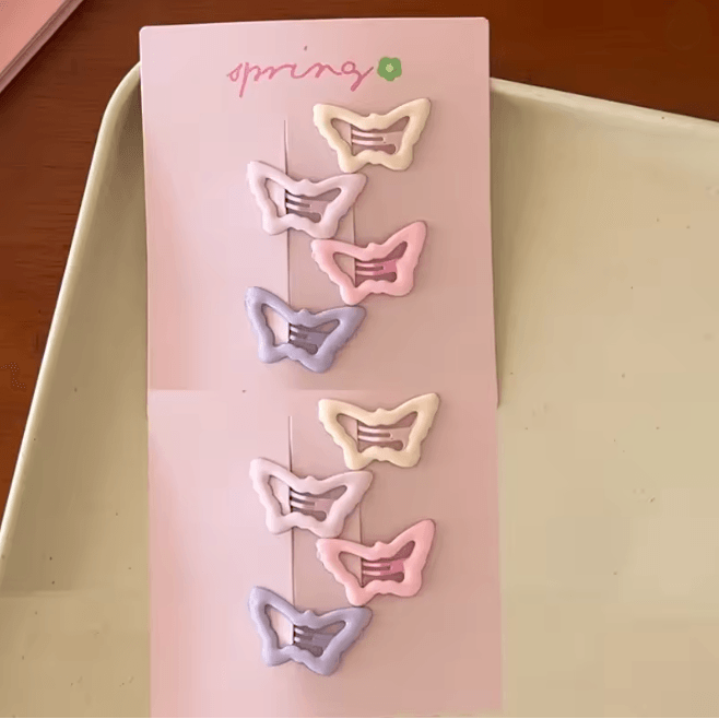 Frosted Star Mini Hair Clips Set 7