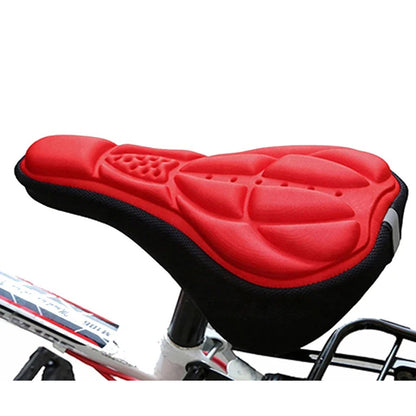 Bicycle Saddle 3D Soft Cycling Seat Cover, Mountain Bike Breathable Cushion, Thickened Sponge Pad