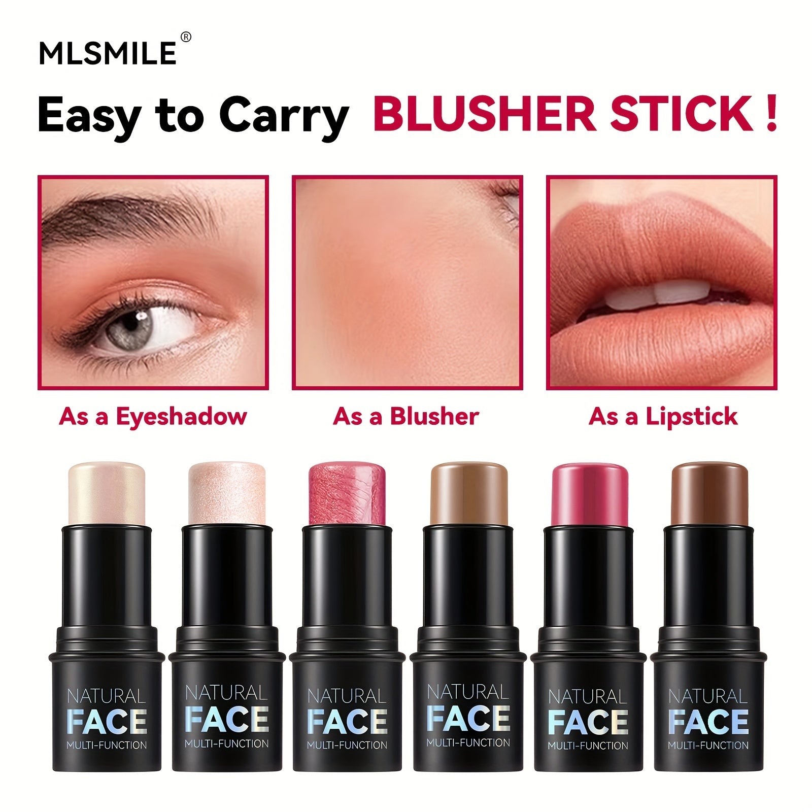 Nongreasy Cream Contour Stick Set With Highlighter Bronzer Blush Waterresistant Face Contouring Pen 2