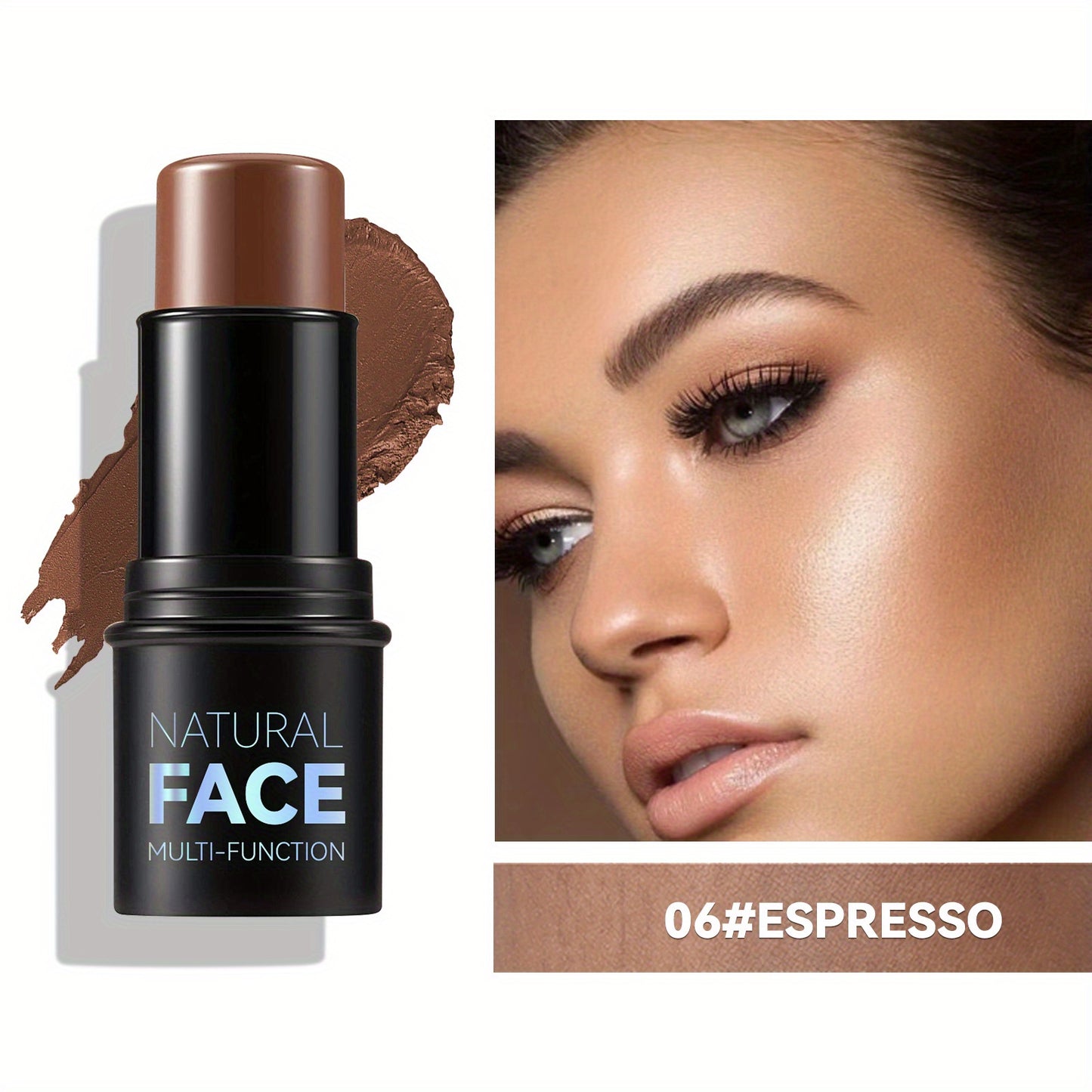 Nongreasy Cream Contour Stick Set With Highlighter Bronzer Blush Waterresistant Face Contouring Pen 8