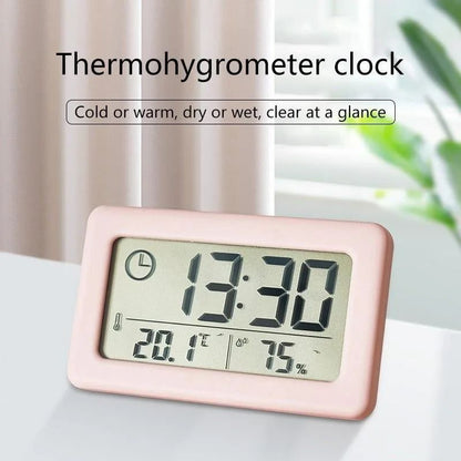 LargeDisplay Digital Clock Thermometer  Hygrometer  UltraThin Temperature  Humidity Monitor 2