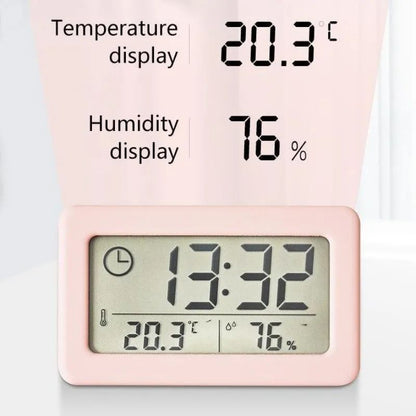 LargeDisplay Digital Clock Thermometer  Hygrometer  UltraThin Temperature  Humidity Monitor 3