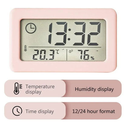 LargeDisplay Digital Clock Thermometer  Hygrometer  UltraThin Temperature  Humidity Monitor 4