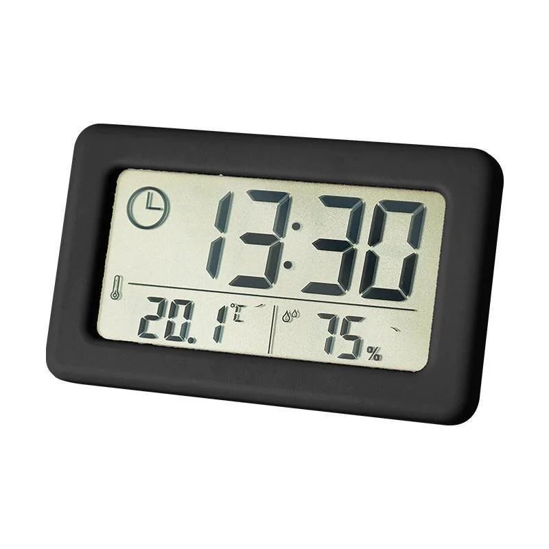 LargeDisplay Digital Clock Thermometer  Hygrometer  UltraThin Temperature  Humidity Monitor 7