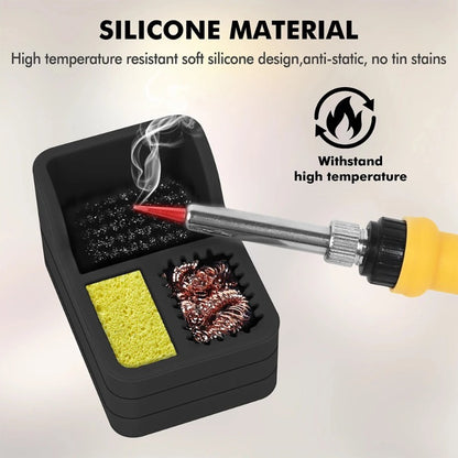 Copper Wire Sponge Steel Brush Soldering Iron Cleaning Box Tin Slag Remove Tool For Welding Head 5