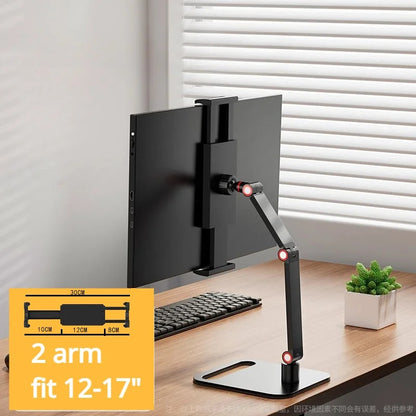 Adjustable  Swivel Monitor Stand Tablet Clamp Holder Compatible With 17 Tablets Portable Desktop St 4