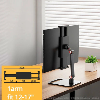 Adjustable  Swivel Monitor Stand Tablet Clamp Holder Compatible With 17 Tablets Portable Desktop St 3