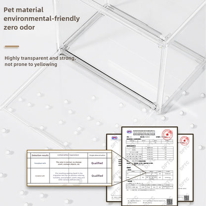 Transparent Bookshelf Storage Box Large Capacity Acrylic Display Cabinet Dustproof CD Album Magazin 3