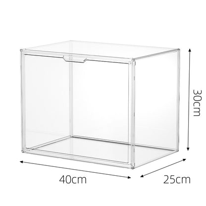 Transparent Bookshelf Storage Box Large Capacity Acrylic Display Cabinet Dustproof CD Album Magazin 8