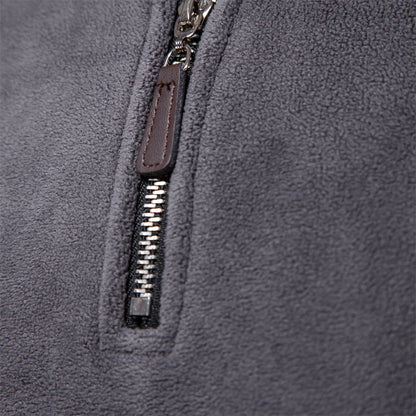 Zipper Neck Pullover Mens Sweatshirt Soft Shell Mens Jacket Brand Quality Thicken Warm Fleece Jacke