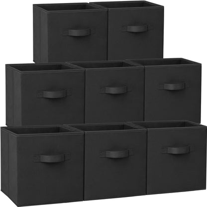 Heavy Duty Collapsible Storage Organizer Bins, Storage Cubes for Shelves Closet Clothes Blankets Toys, Closet Storage Ba