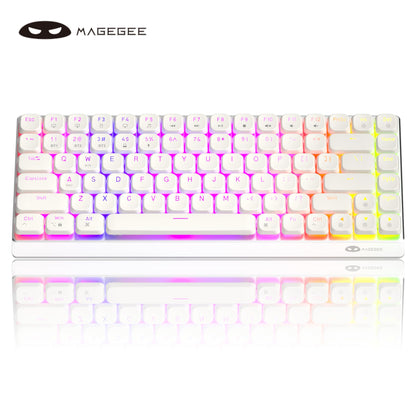 Wireless RGB Mechanical Keyboard Moon84 24GHz Bluetooth USBC Wired Office White Triple Mode For PC  6