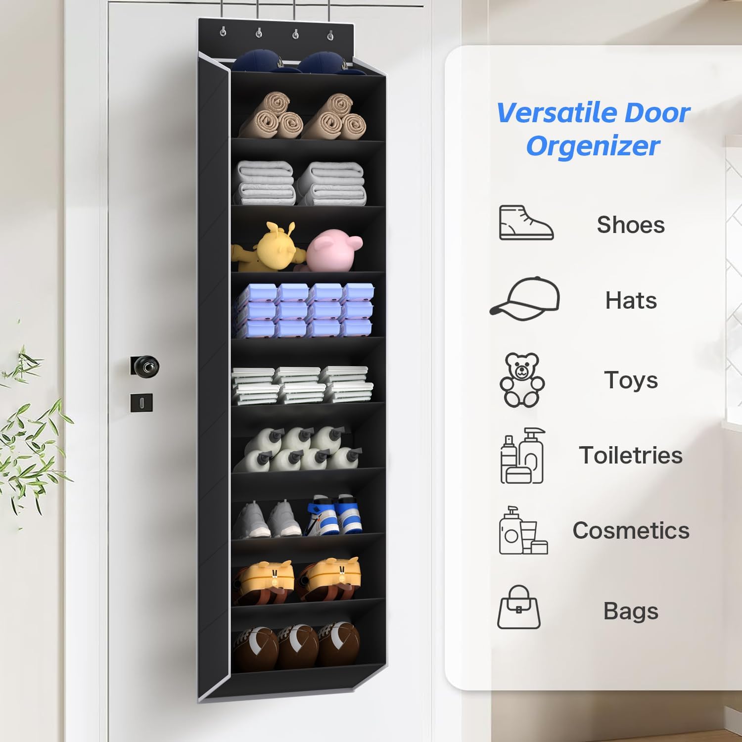 Large Over The Door Shoe Organizer Hanging Shoe Rack With Deep Pockets Ideal Door Storage Solution 3