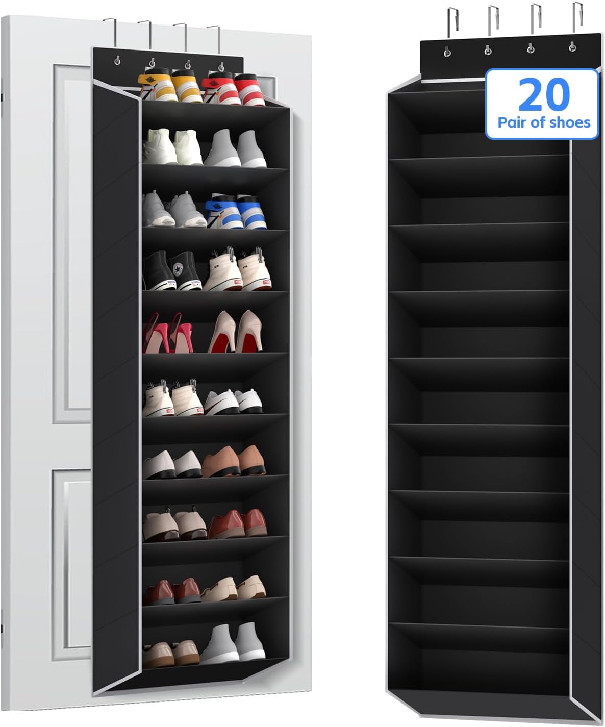 Large Over The Door Shoe Organizer Hanging Shoe Rack With Deep Pockets Ideal Door Storage Solution 7