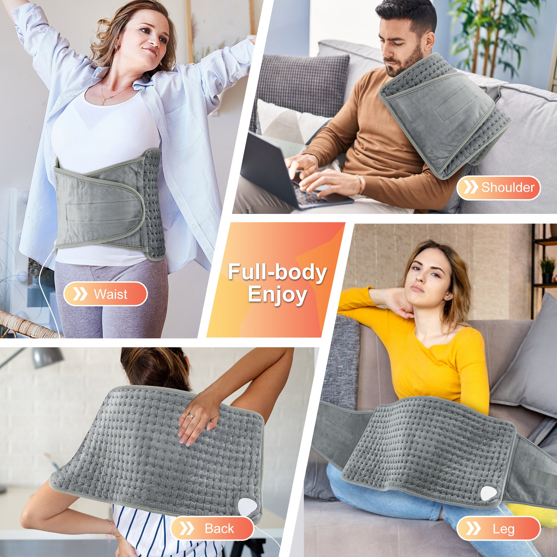 Electric Waist Brace With Adjustable Temperature Back Heating Support Belt Warm Abdomen Warmer Lumb 3
