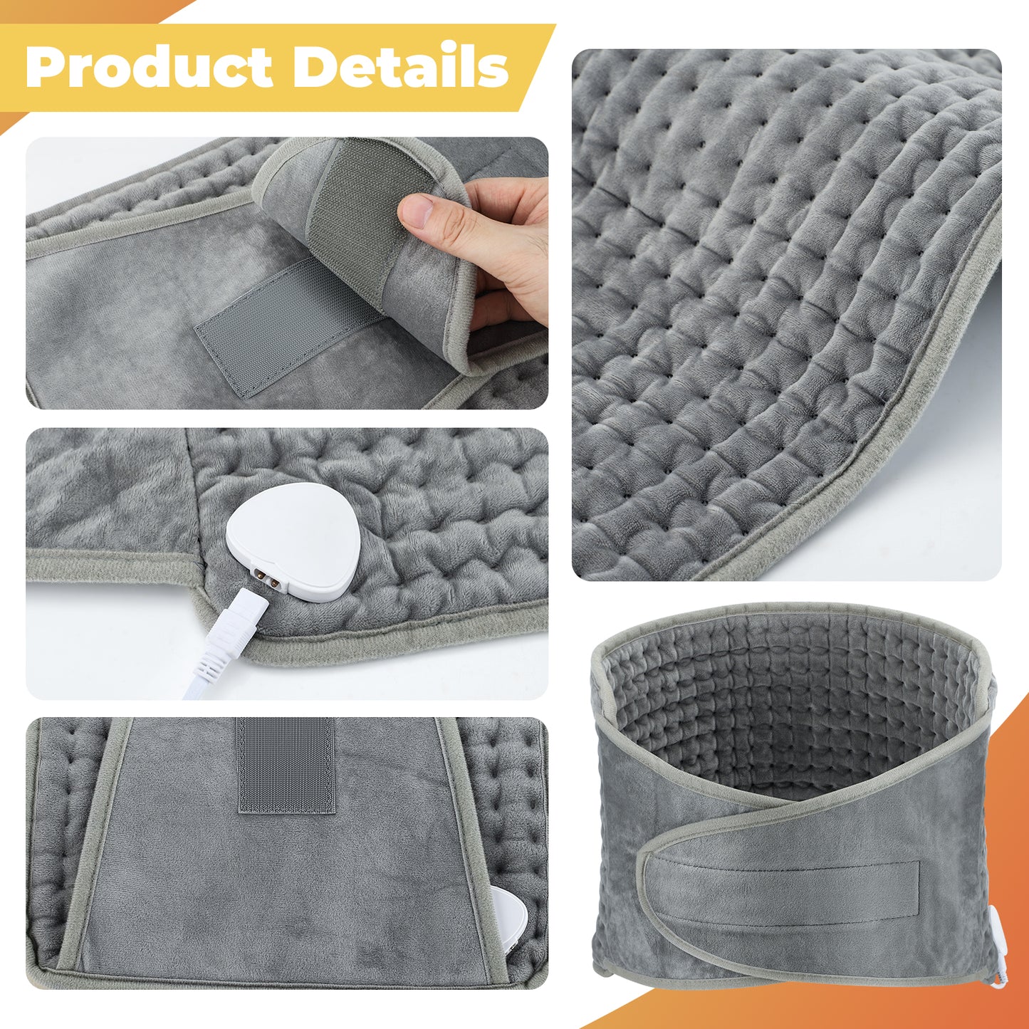 Electric Waist Brace With Adjustable Temperature Back Heating Support Belt Warm Abdomen Warmer Lumb 5