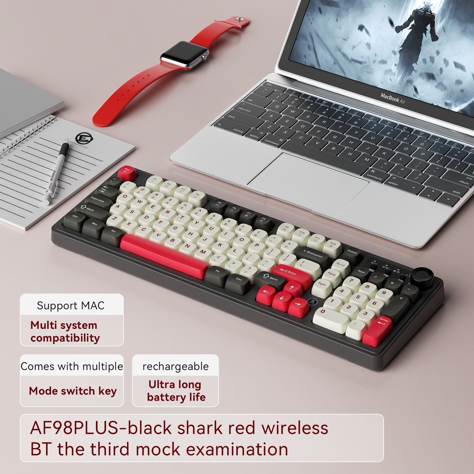Long Battery Life Mechanical Feel RGB Wired Keyboard With Ergonomics 2