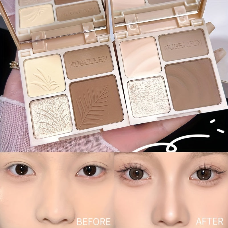 Matte Facial Highlighter Makeup Palette Shimmer Powder For Brighten Contour Lasting Glow Face Cosme 2