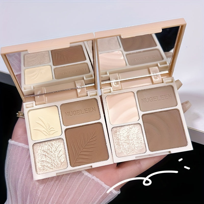 Matte Facial Highlighter Makeup Palette Shimmer Powder for Brighten Contour Lasting Glow Face Cosmetics
