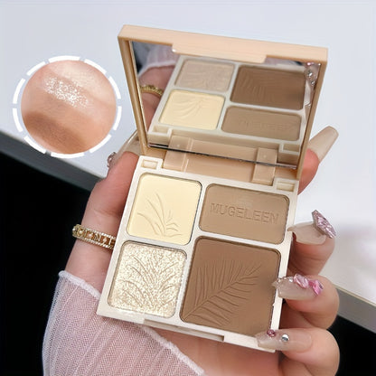 Matte Facial Highlighter Makeup Palette Shimmer Powder For Brighten Contour Lasting Glow Face Cosme 3