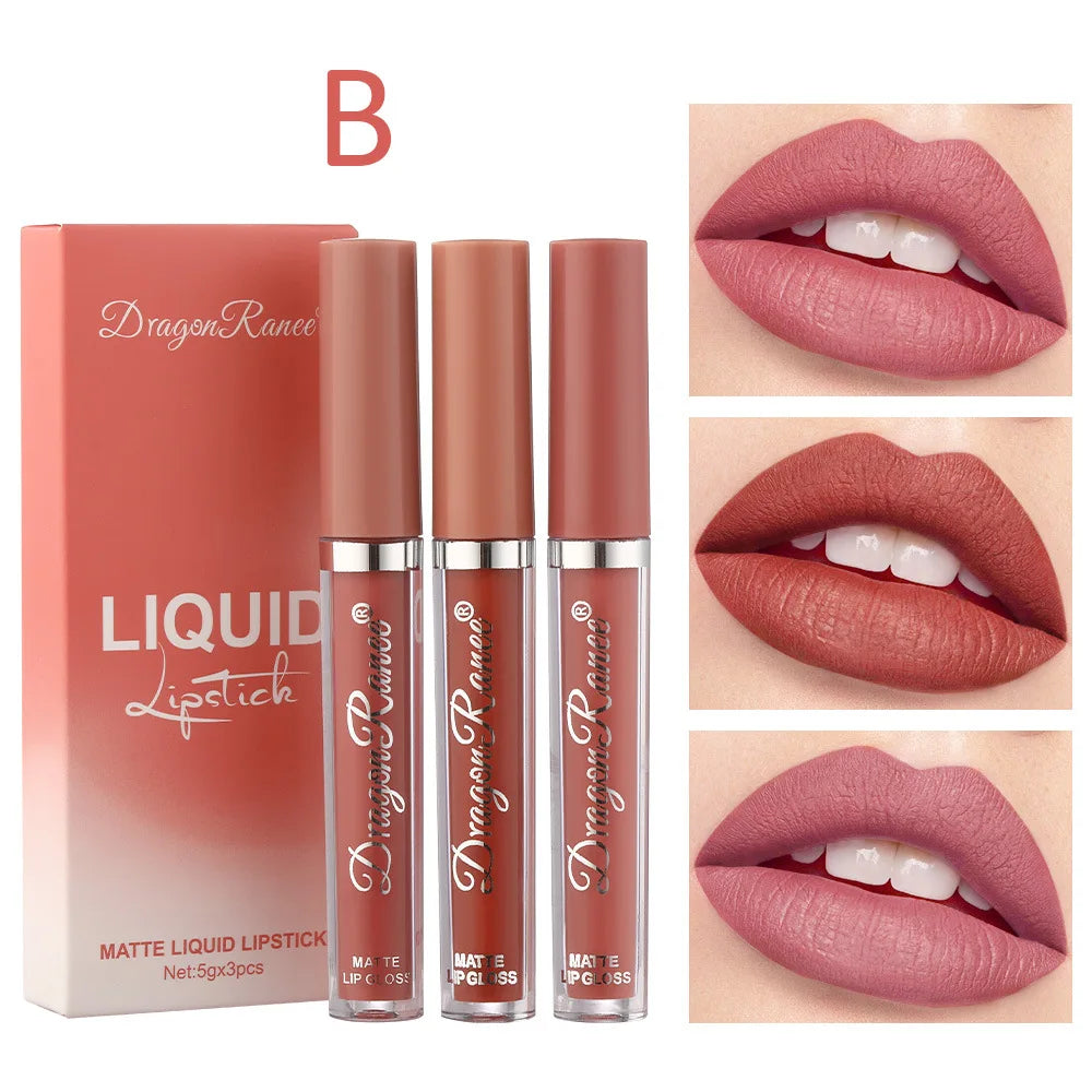 Long Lasting Matte Liquid Lipsticks Set Waterproof Korean Beauty Cosmetics For Women 6