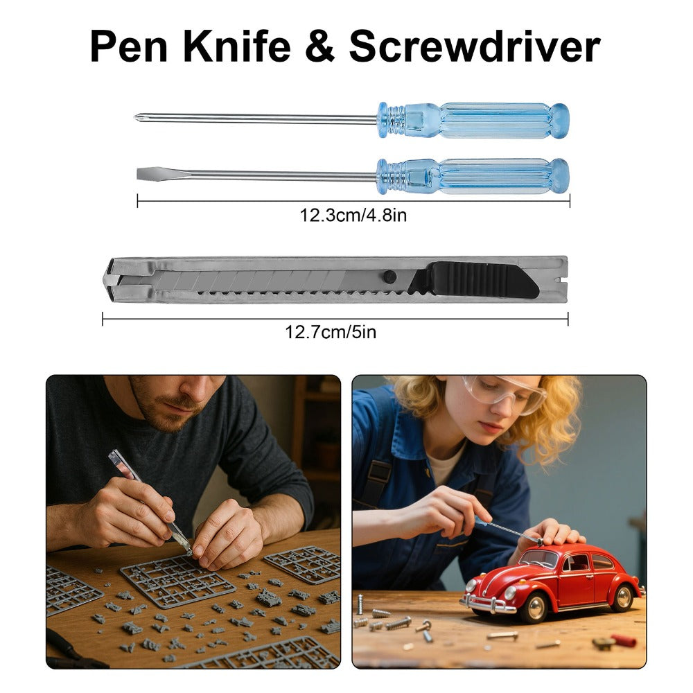 Professional Crafting Set - Multifunctional Assembly Tool Kit for Gundam, Car & Toy Models