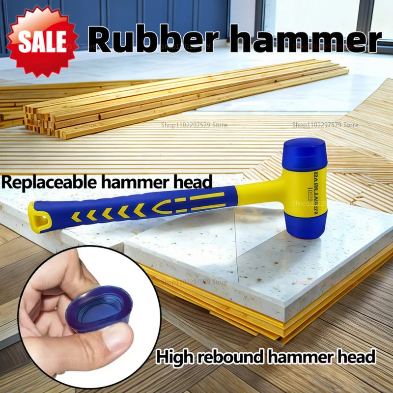 Insulated All-Purpose Double Headed Hammer, Rubber Handle, Heavy Duty Tool