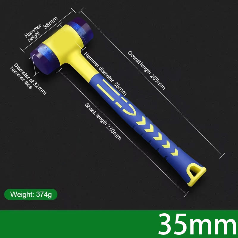 Insulated AllPurpose Double Headed Hammer Rubber Handle Heavy Duty Tool 7