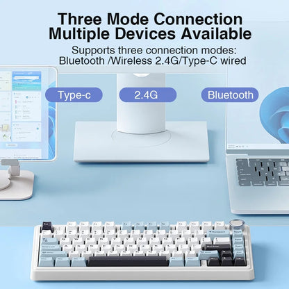 Mechanical Gaming Keyboard Bluetooth Wired For Laptop And PC 2