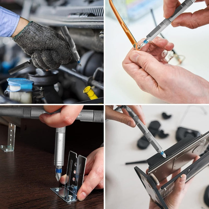Precision Magnetic Bits Ratchet Screwdriver Set with Detachable Handle, Multi-Purpose Mini Screwdriver Kit for DIY Tasks
