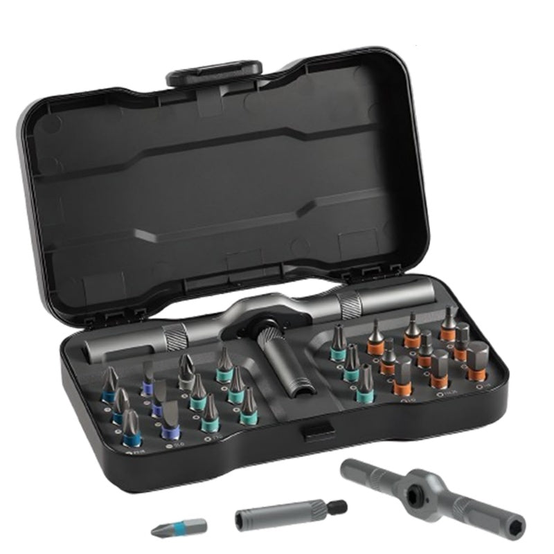 Precision Magnetic Bits Ratchet Screwdriver Set with Detachable Handle, Multi-Purpose Mini Screwdriver Kit for DIY Tasks