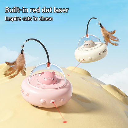 Smart Teaser Cat Toy Electric UFO Cat Teaser Stick With Bell Training Pet Toys Interactive Cat Supp 2