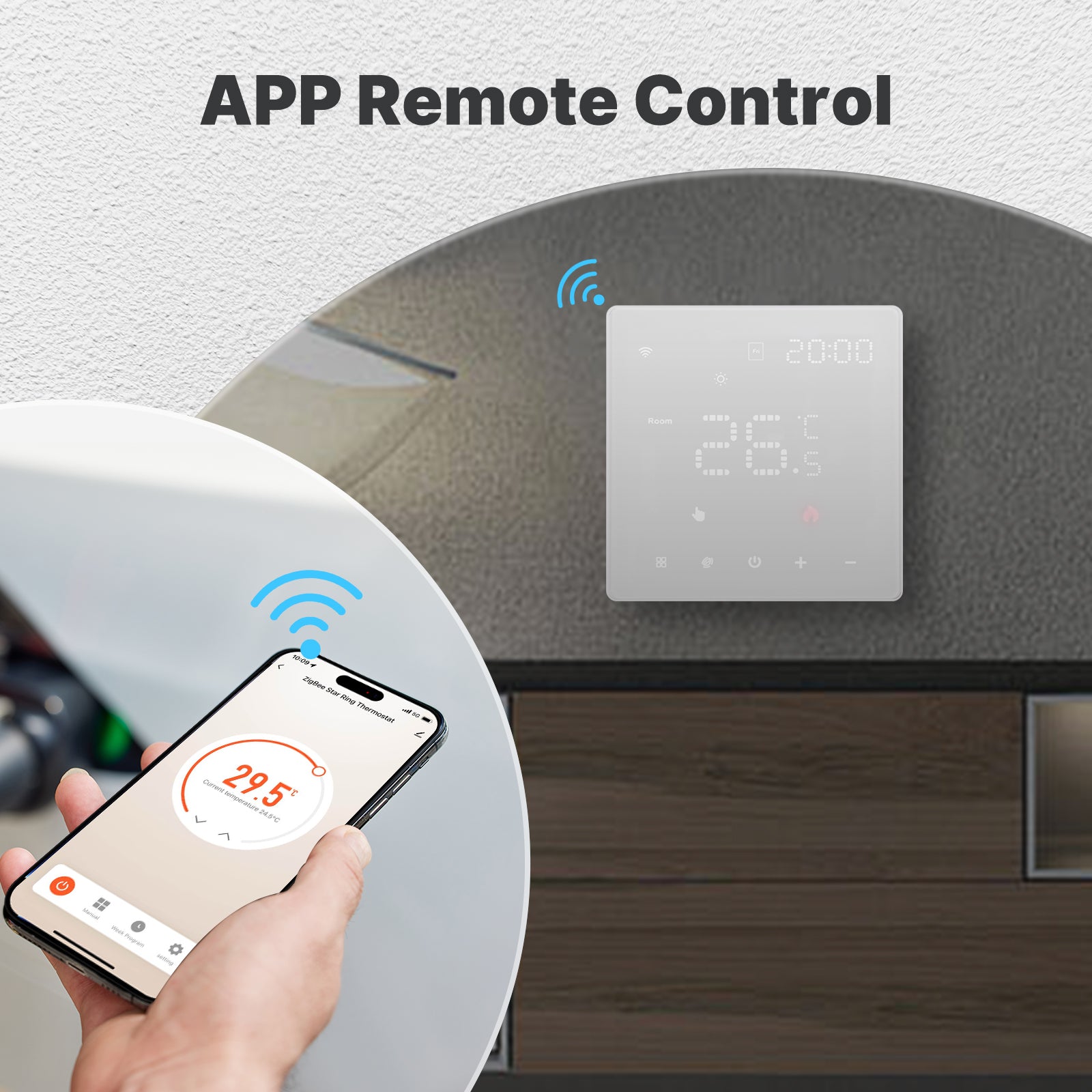 WiFi Smart Thermostat Programmable Temperature Controller Electric Heating With Alexa And Google Ho 4