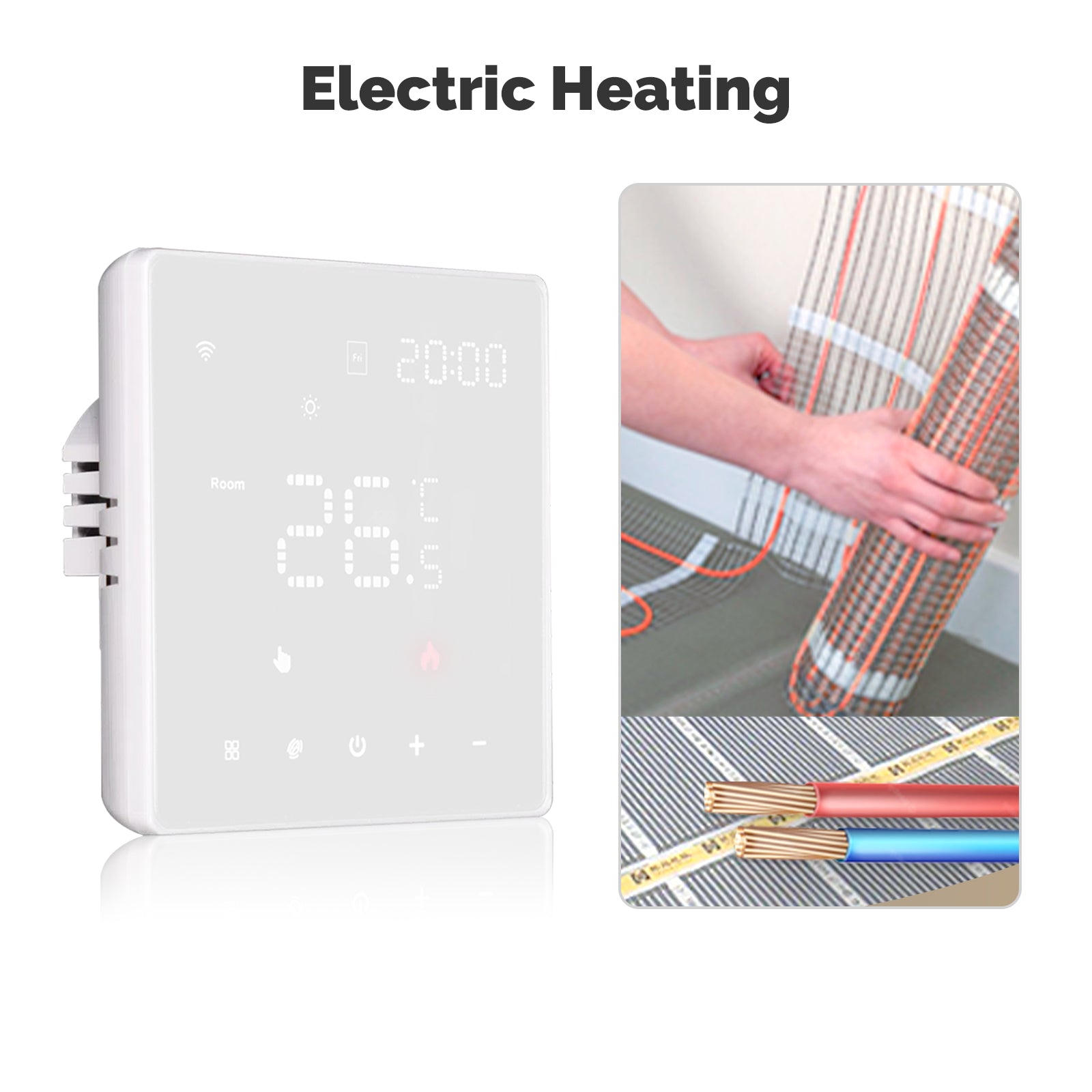 WiFi Smart Thermostat Programmable Temperature Controller Electric Heating With Alexa And Google Ho 8