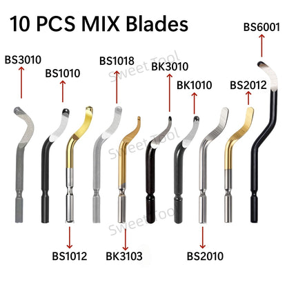 Deburring Tool Kit Rotary Burr Remover Blades For Copper And Aluminum 5