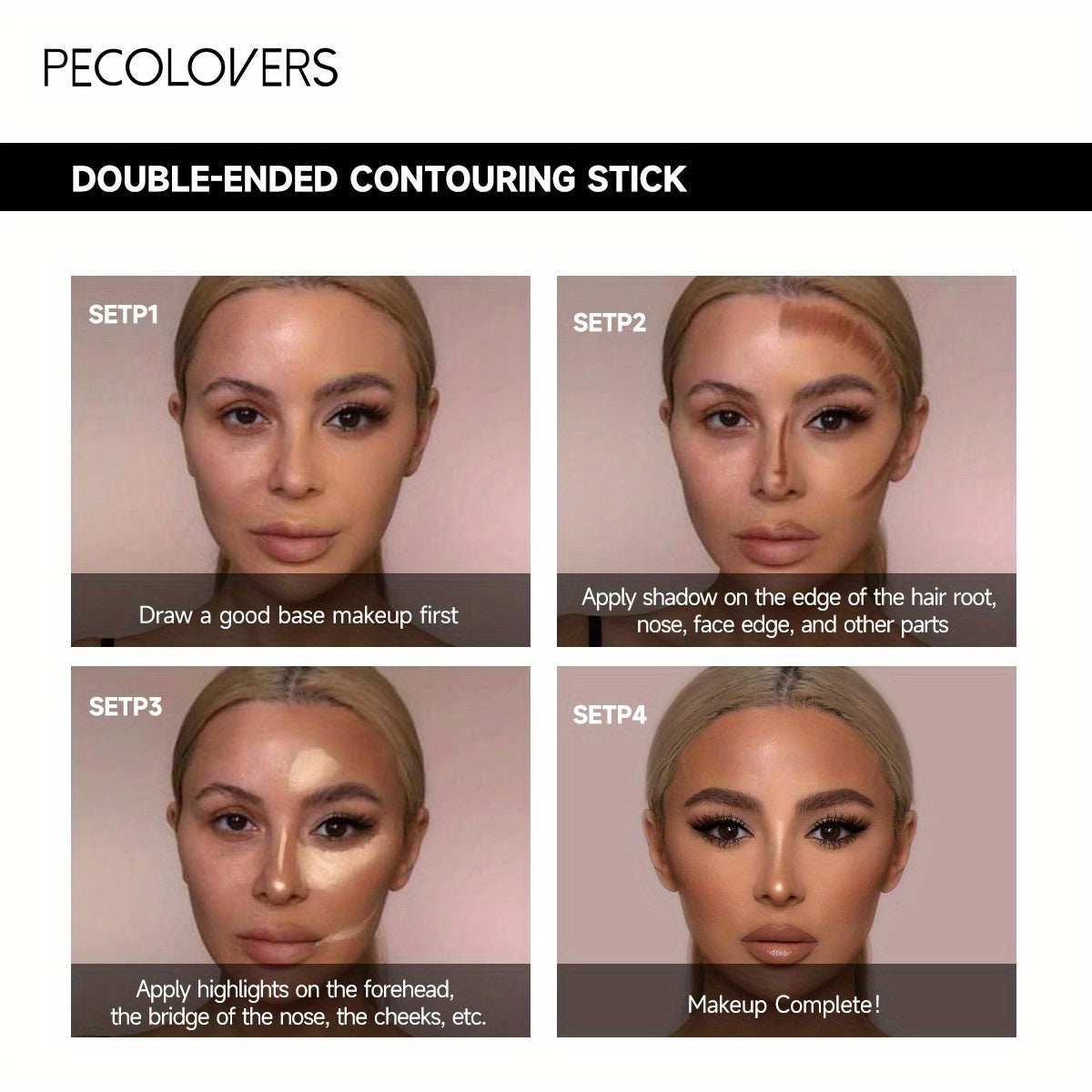 Doubleheaded Contouring Stick Concealer Highlighter For V Face Threedimensional Nose Bridge Shadow  4