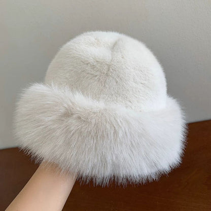 Warm Ear Protection Winter Hat For Women Snow Ski Cap Faux Fox Fur Bomber Windproof Russian Bonnet  5