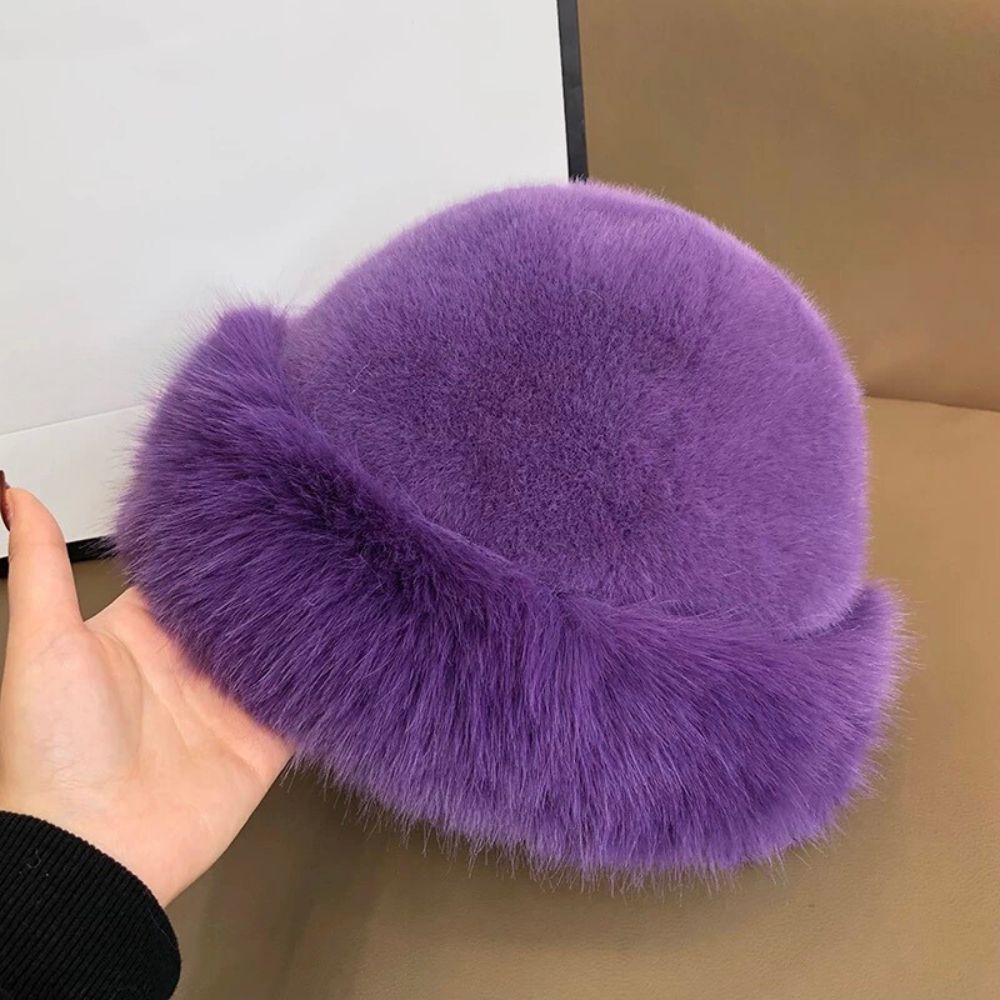 Warm Ear Protection Winter Hat For Women Snow Ski Cap Faux Fox Fur Bomber Windproof Russian Bonnet  9