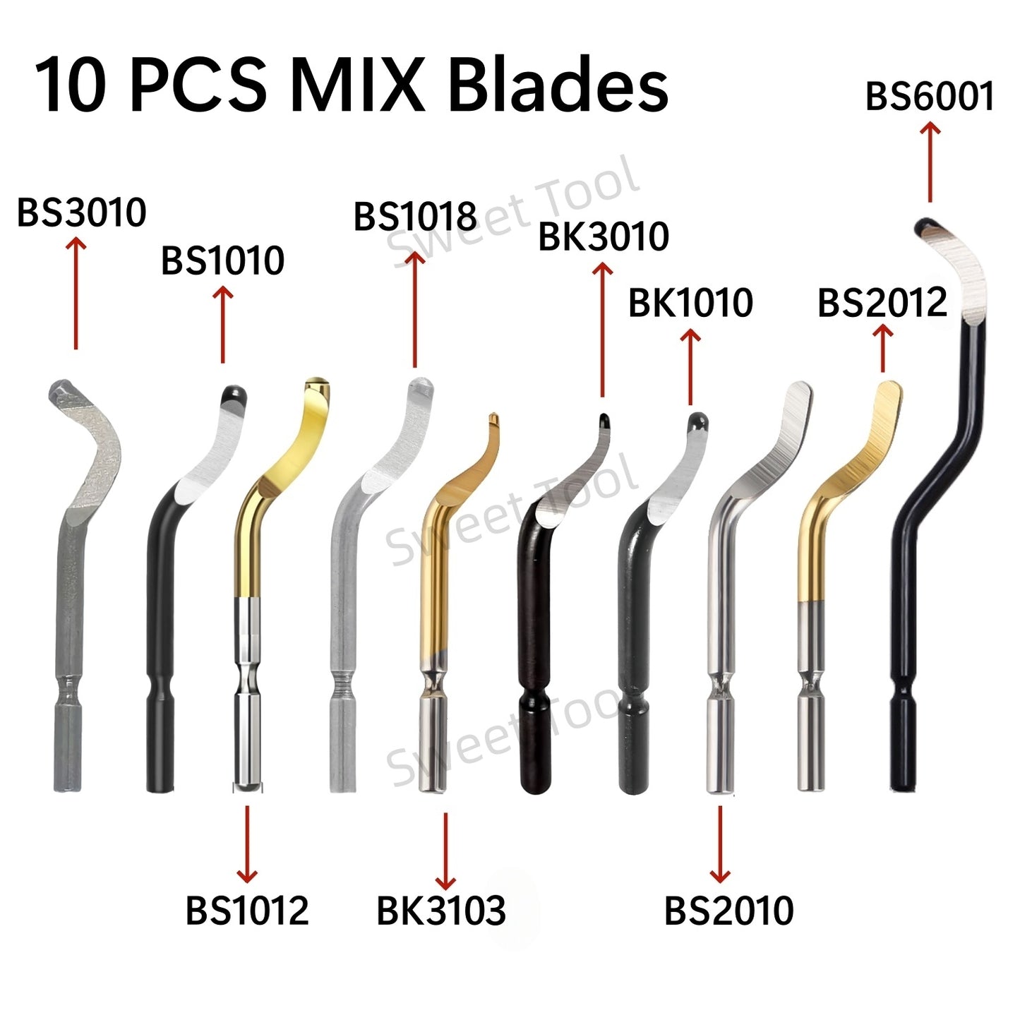Deburring Tool Set MultiBlade Burr Removal Tool For Wood Plastic Brass Aluminum 4