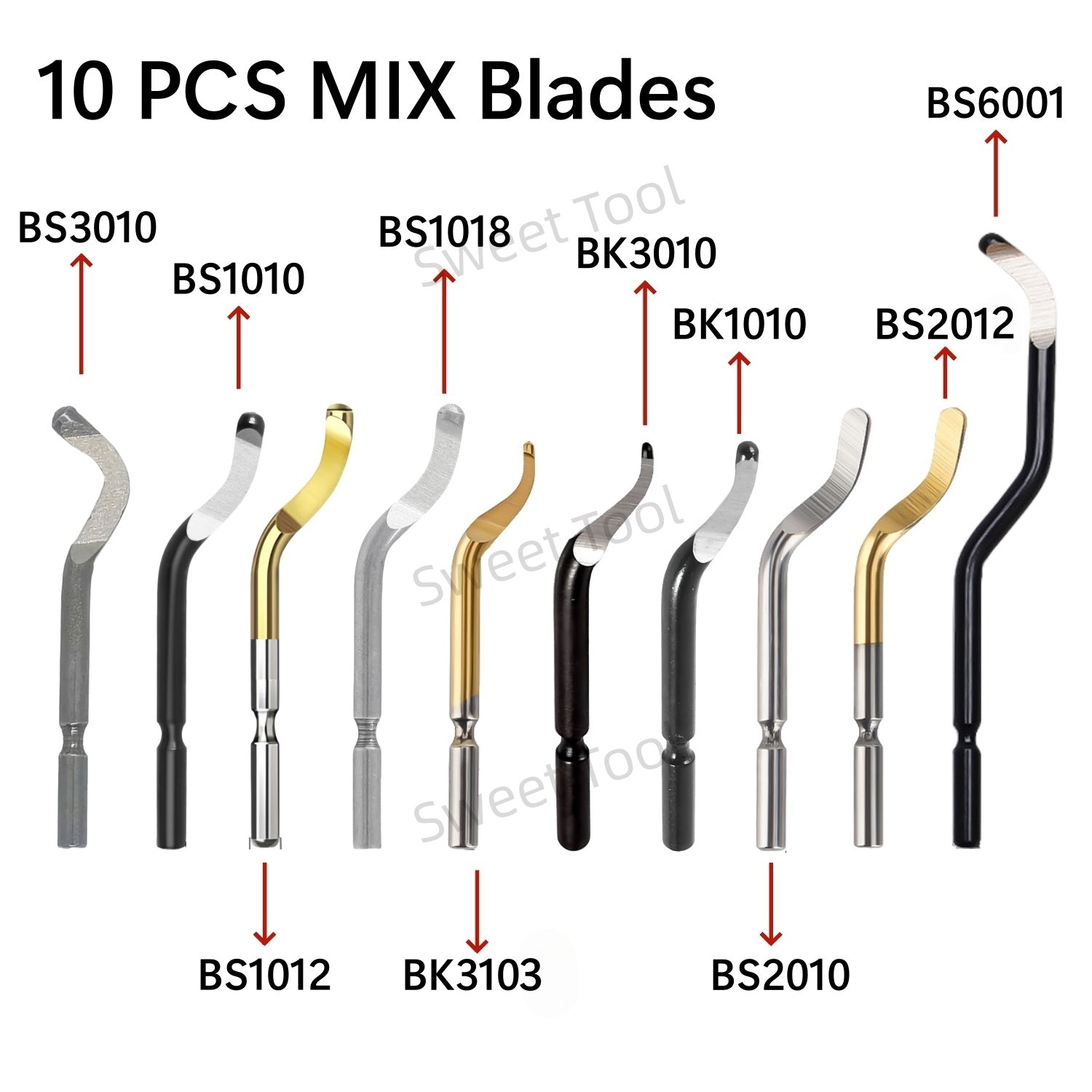 Deburring Tool Set MultiBlade Burr Removal Tool For Wood Plastic Brass Aluminum 4