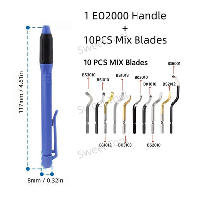 Deburring Tool Set MultiBlade Burr Removal Tool For Wood Plastic Brass Aluminum 5