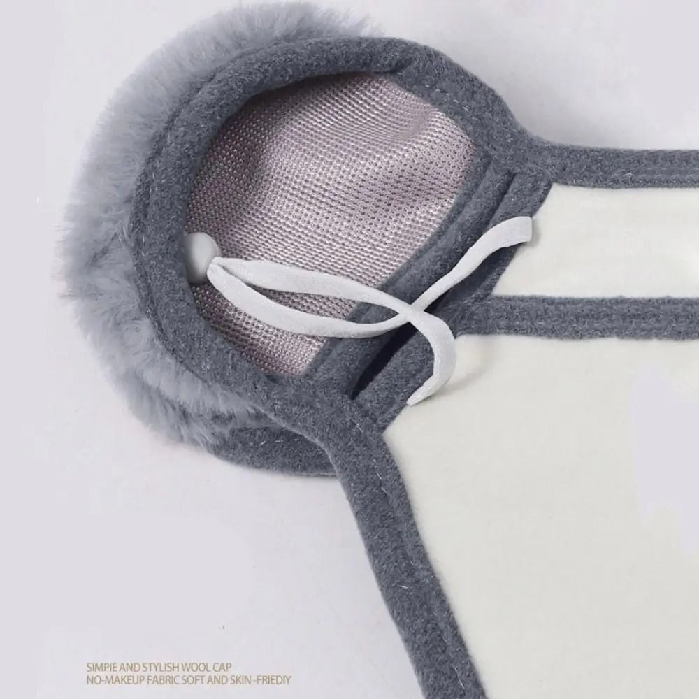 Winter Warm Thermal Earmuffs Mask Earflap Fleece Cycling Mask Simple Windproof Dustproof Wrap Ear W 2