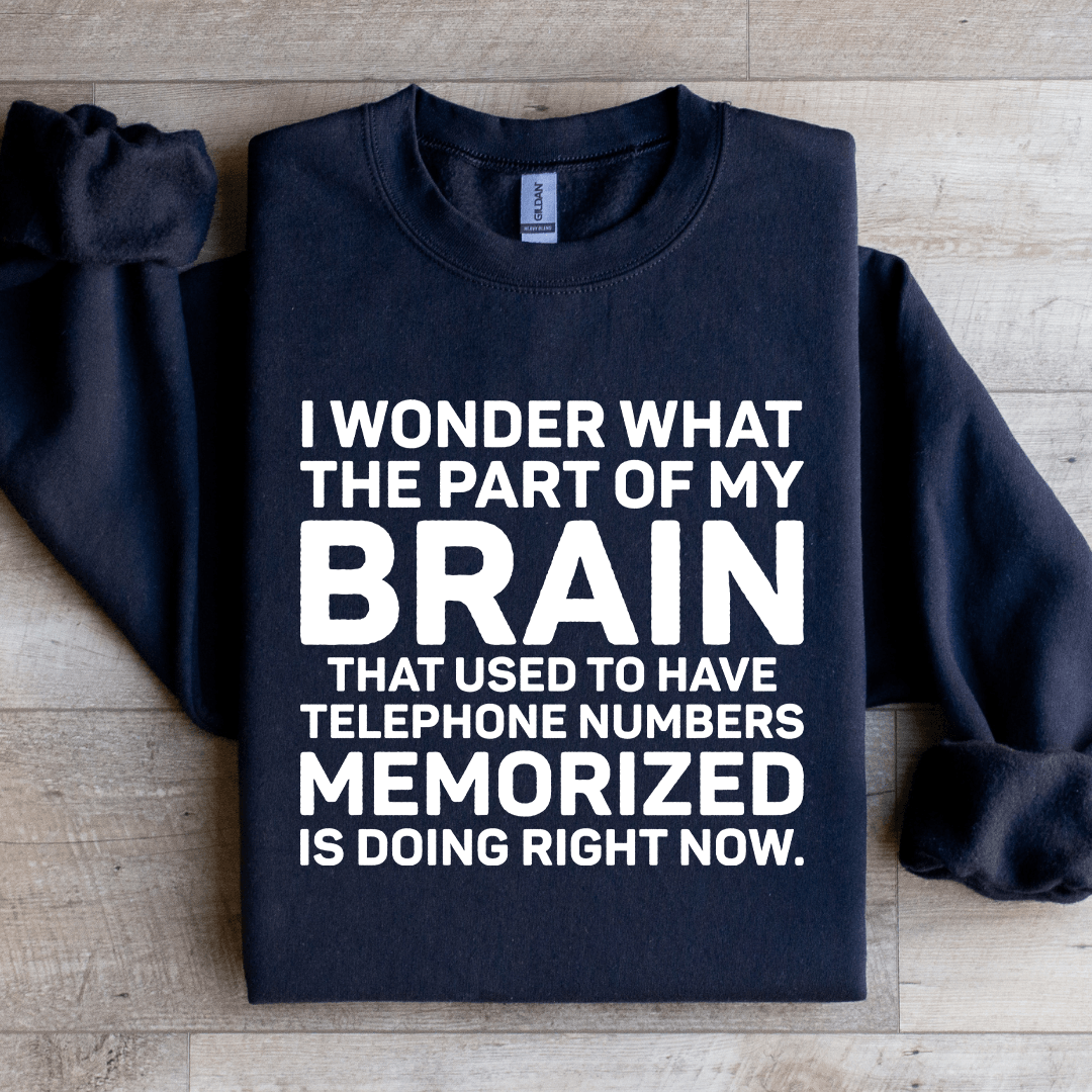 I Wonder What The Part Of My Brain Sweatshirt