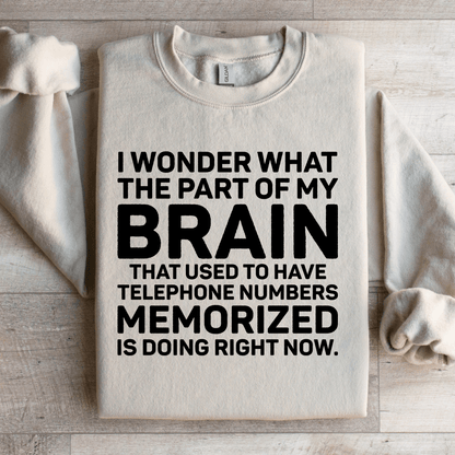 I Wonder What The Part Of My Brain Sweatshirt 3