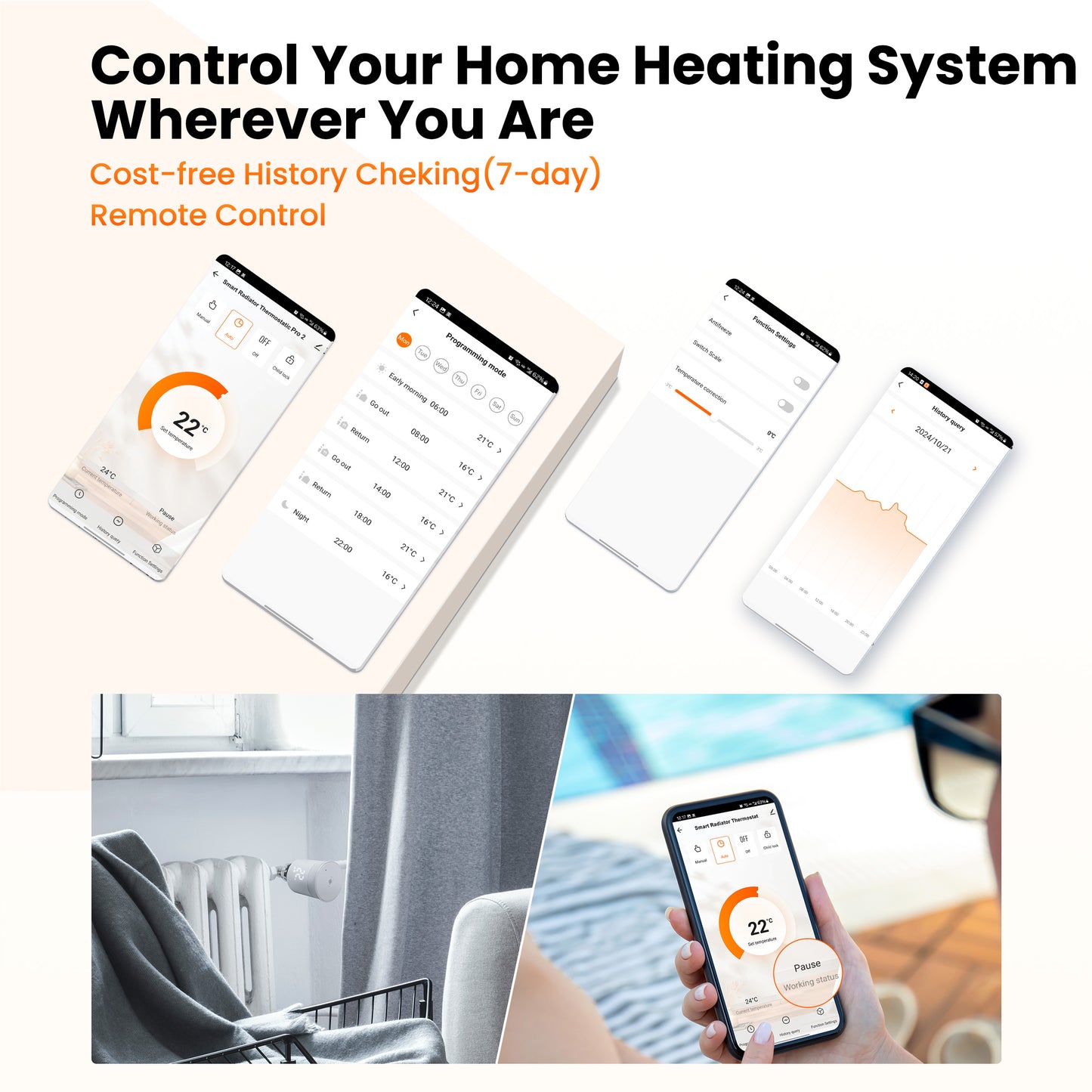 Smart Radiator Thermostat ZigBee Valve Mini TRV For Heating Works With Alexa And Google Home 1