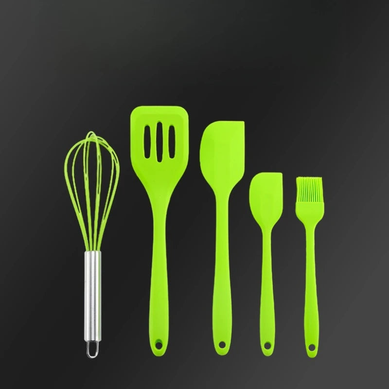 Kitchen Silicone Baking Tool Set, Cooking Spatula, Egg Oil Brush, Drain Beater, Cream Scraper Utensils