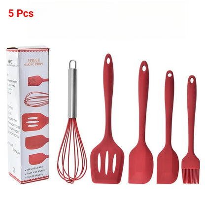 Kitchen Silicone Baking Tool Set, Cooking Spatula, Egg Oil Brush, Drain Beater, Cream Scraper Utensils