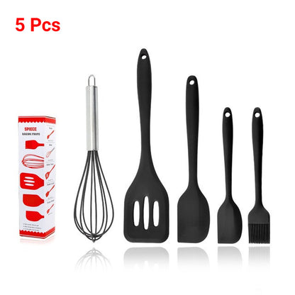 Kitchen Silicone Baking Tool Set, Cooking Spatula, Egg Oil Brush, Drain Beater, Cream Scraper Utensils